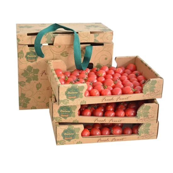 Custom Printed High Quality Fruit Packaging Box Biodegradable Shipping Carton for Apple Pear