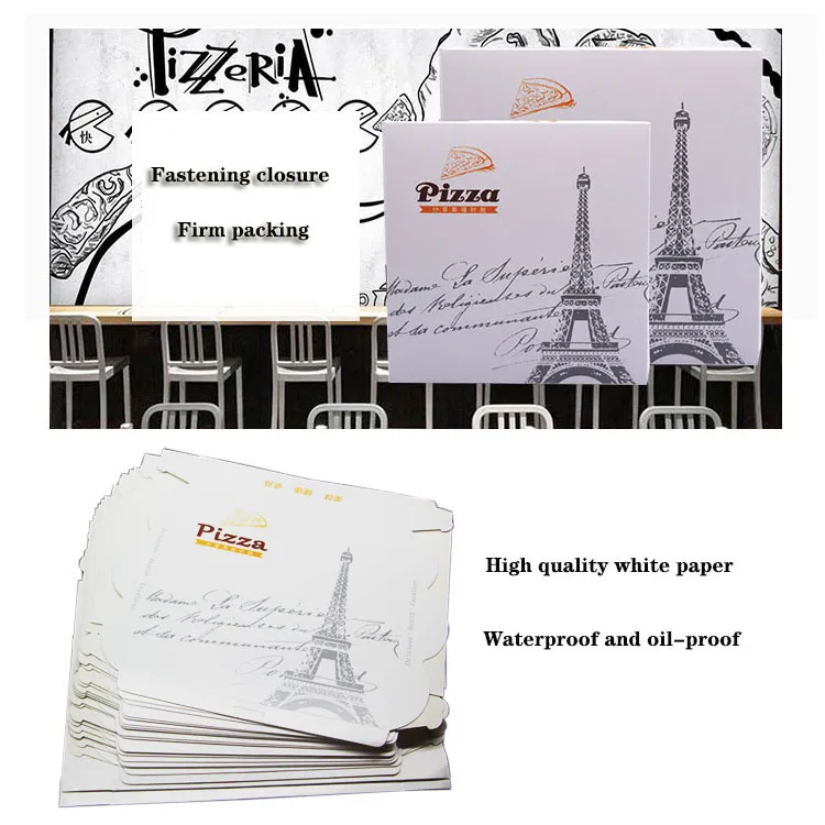 Custom Biodegradable Pizza Packaging Boxes Cardboard Paper Pizza Boxes Custom Baked Pizza Box