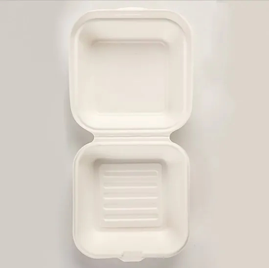 Disposable Custom Printing Boxes for Burger Eco Friendly Burger Box Sugarcane Box