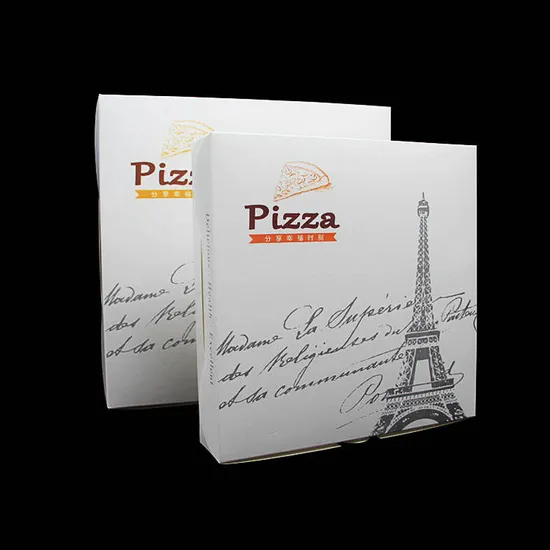 10inch Luxury Custom Design White Card Handle Cake Box with Competitive Price Paper Pizza Box
