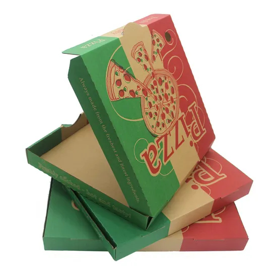 Food Grade Packing Box Custom Logo Corrugated Luxury Pizza Box Takeaway Packaging Kraft Paper Pizza Box