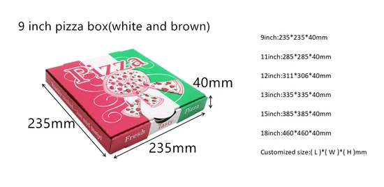 Wholesale Pizza Box Package Carton Supplier Custom Design Printed Packing Bulk Cheap Pizza Boxes with Your Own Logo