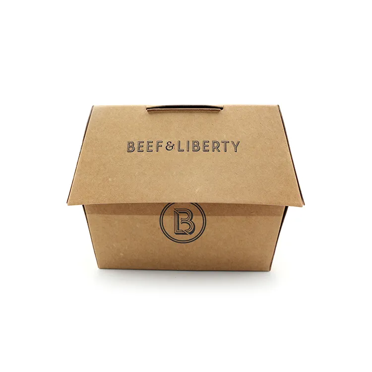 Corrugated Paper Box Burgers Personalized Burger Boxes See Through Burgers Boxes