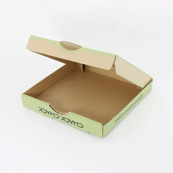 Custom Recyclable Pizza Cardboard Box with Logo Gold Foil Stamping for Food Packaging and Box