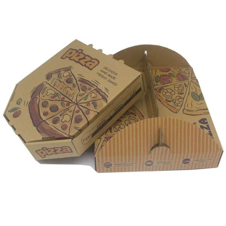 Box Pizza Design Hand-Held Pizza Box Recyclable Easy to Carry Environmental Material Pizza Paper Box
