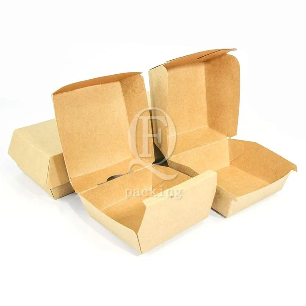 Anti-Squeeze Oil-Proof Customized Hot Dog Hamburger Burger Box for Convenience Stores