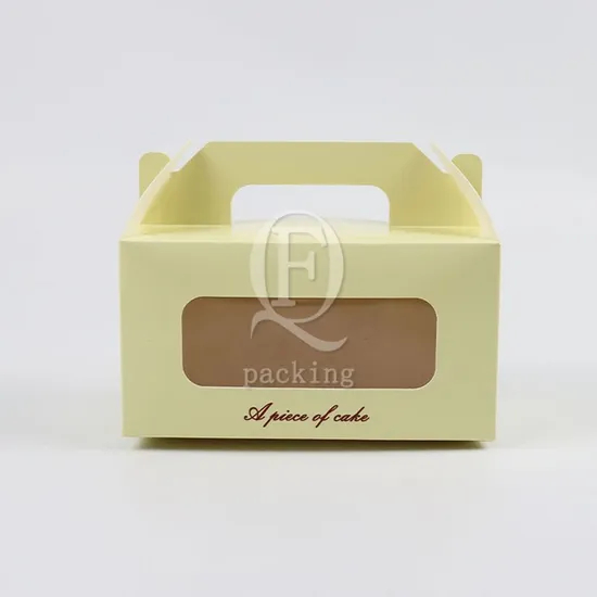 Prevent Leakage Simple Customized Rectangular Cake Packaging Box for Corporate Event