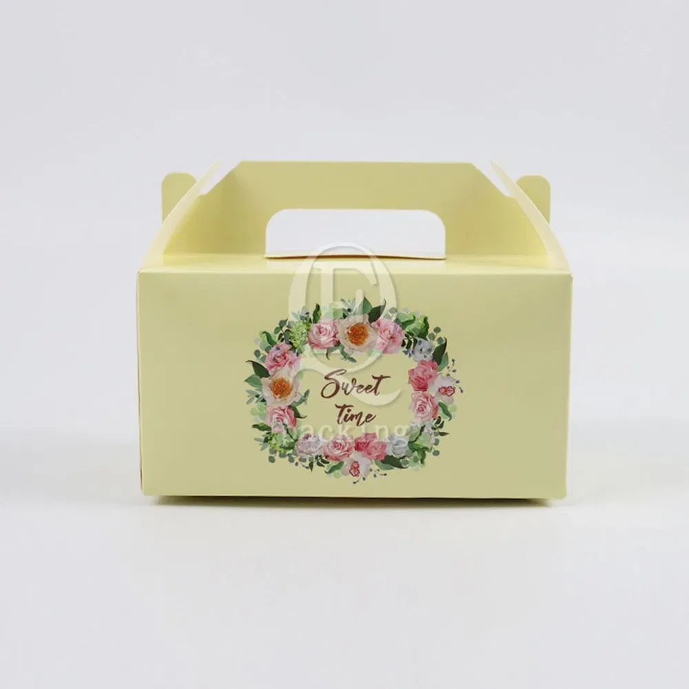 Prevent Leakage Simple Customized Rectangular Cake Packaging Box for Corporate Event