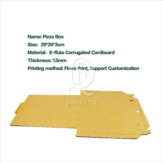 Sturdy Structure Smooth Inner Wall Customized Pizza Packing Box for Pizza Restaurant