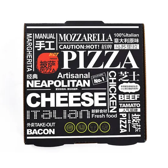 High Quality Wholesale Kraft Paper Custom Pizza Cardboard Take Away Pizza Box