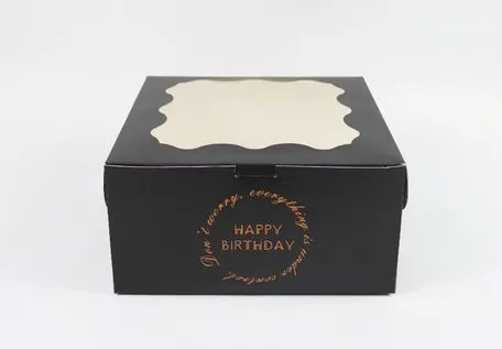 Easy to Stack Ventilation Design Square Cake Packaging Box for Children&prime;s Party