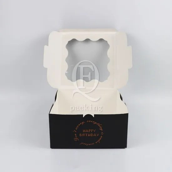 Easy to Stack Ventilation Design Square Cake Packaging Box for Children′s Party
