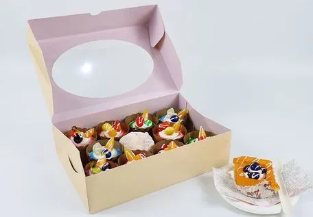 Lightweight Prevent Vibration Customized Cakes Donut Packaging Box for Coffee Shop Takeaway