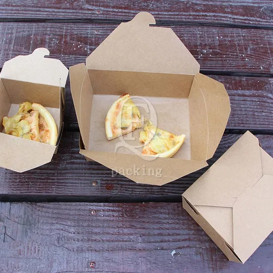Customized Size Environmental Sustainability Kraft Paper Snack Packaging Box
