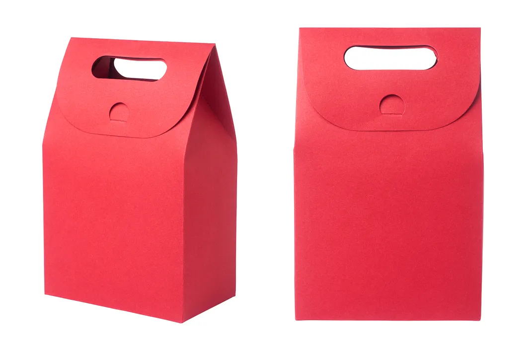 Factory Custom Sealing Food Sandwich Bakery Packaging Takeaway Kraft Paper Bag with Handle