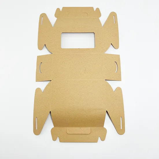 Factory Cheap Custom Printed Logo Food Grade Kraft Cardboard Paper Degradable Wholesale Disposable Transparent Window Packaging Doughnut Cake Box with Handle