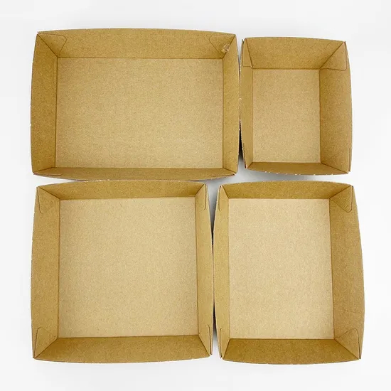 New Food Grade Cardboard Box Corrugated Paper Fast Food Box Boat Shaped Lunch Box Take-out Boat Tray