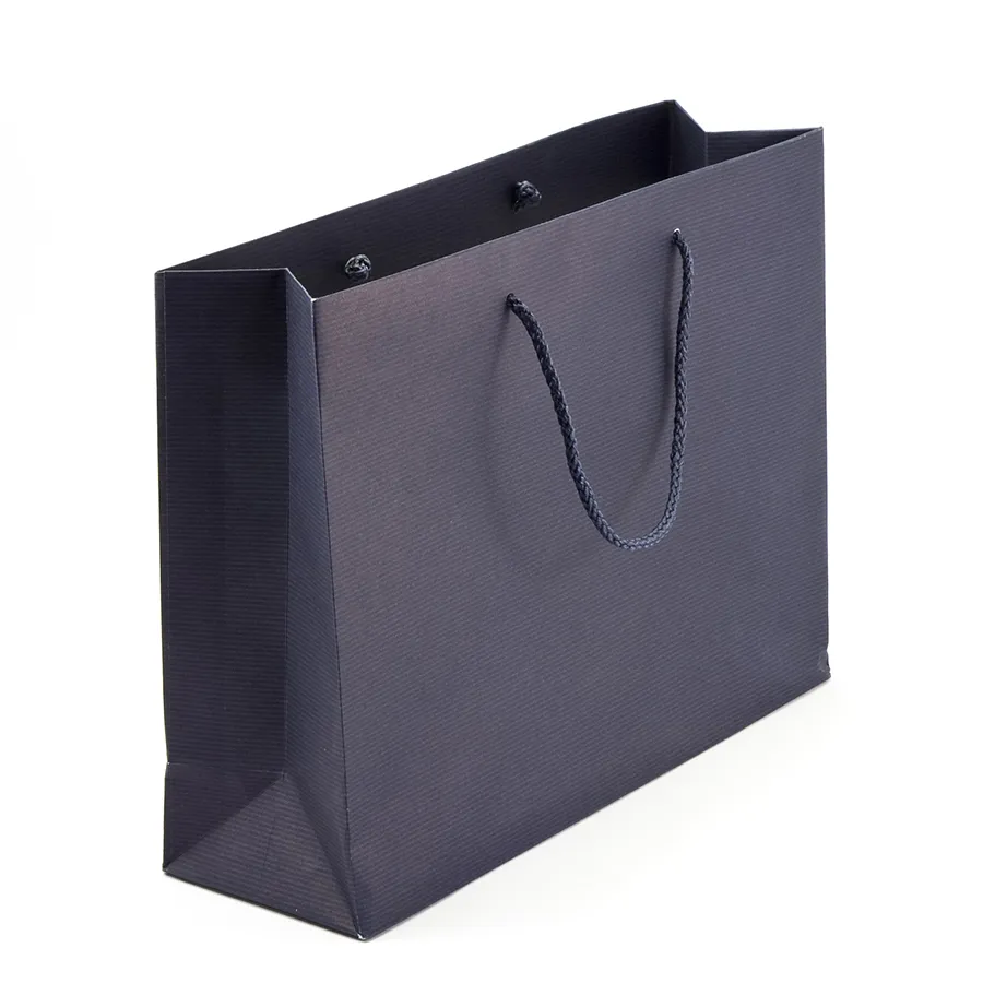 Wholesale Custom Printing Luxury Personalized Degradable Packaging Button Shopping Gift Kraft Cardboard Paper Bag with Handle