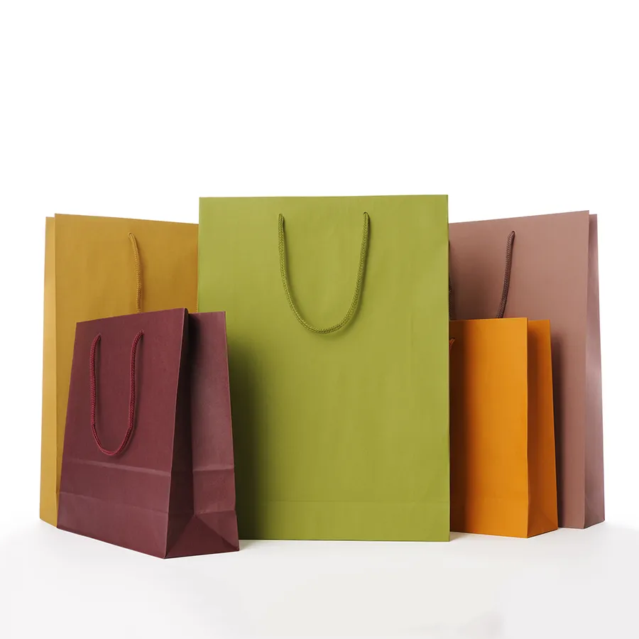 Factory Wholesale Cheap Luxury Gift Shopping Kraft Paper Bag with Custom Logo