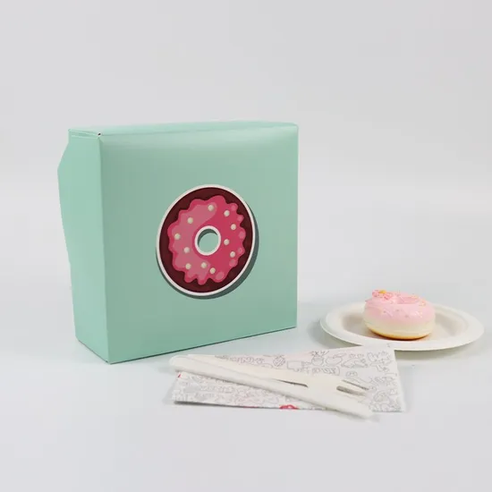 Eco-Friendly Paper Board Cardboard Gift Packaging Boxes for Cookies Cakes Pie Cupcakes Packaging Box