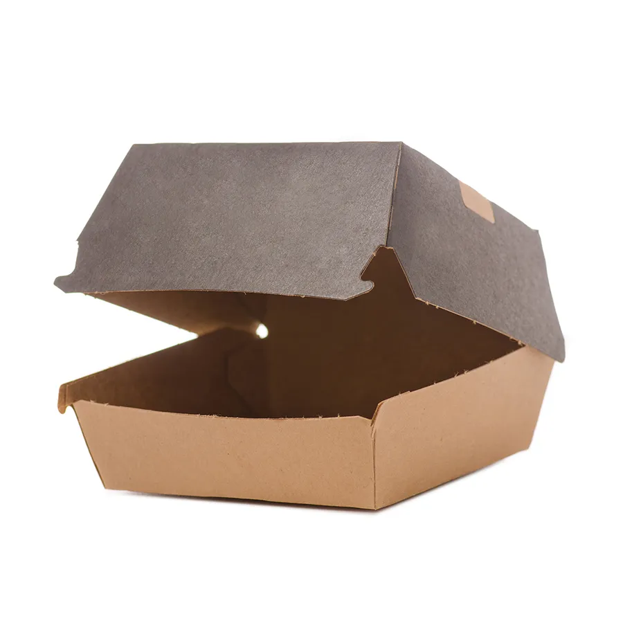 Eco Friendly Paper Hamburger Box Oilproof Leakproof Food Box Lunch and Burgerlunch Box