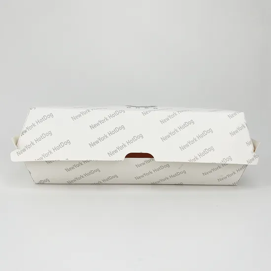 Wholesale Customized Food Multicolor Disposable Packaging Eco-Friendly Biodegradable Hot Dog Box