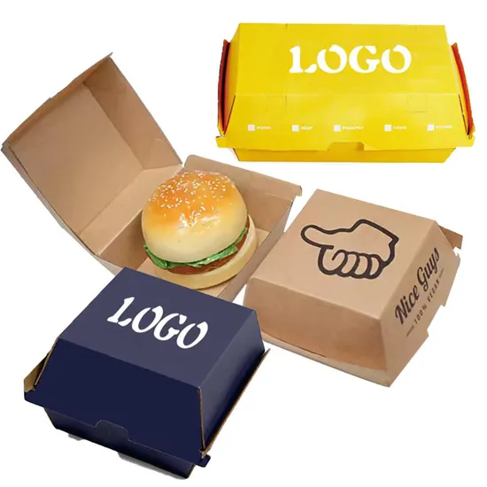 Factory Cheap Customized Food Grade Disposable Affordable Takeaway Fried Chips Chicken Potato Popcorn Chicken Snack Food Packaging Corrugated Paper Burger Box