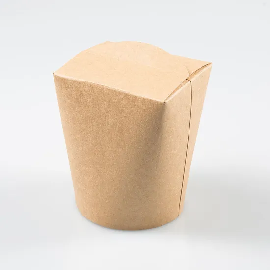 Custom Takeaway Kraft Paper Food Packaging Lunch Box for Rice Noodles Vegetables Salad Paper Box