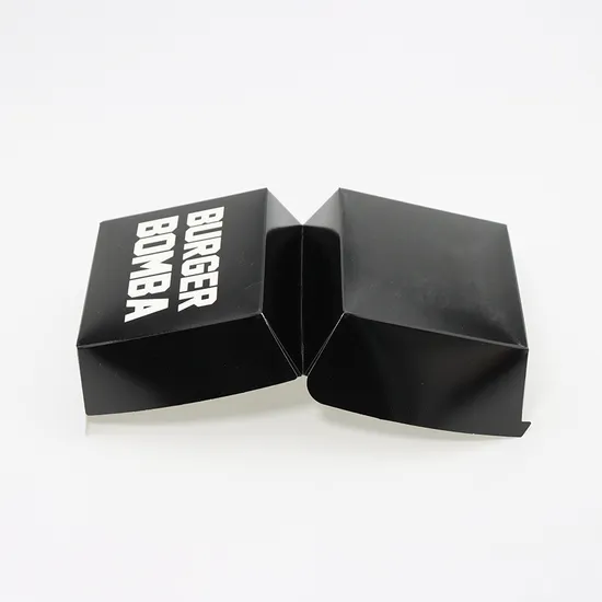 Wholesale Cardboard Kraft Paper Customized Disposable Biodegradable Food Grade Safe Takeaway Lunch Fast Food Packaging Burger Box