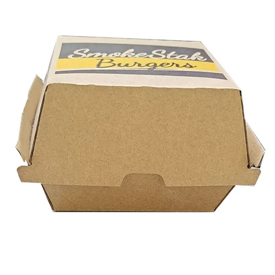 Disposable Corrugated Cardboard Flute F Food Packaging Lunch Hamburger Box
