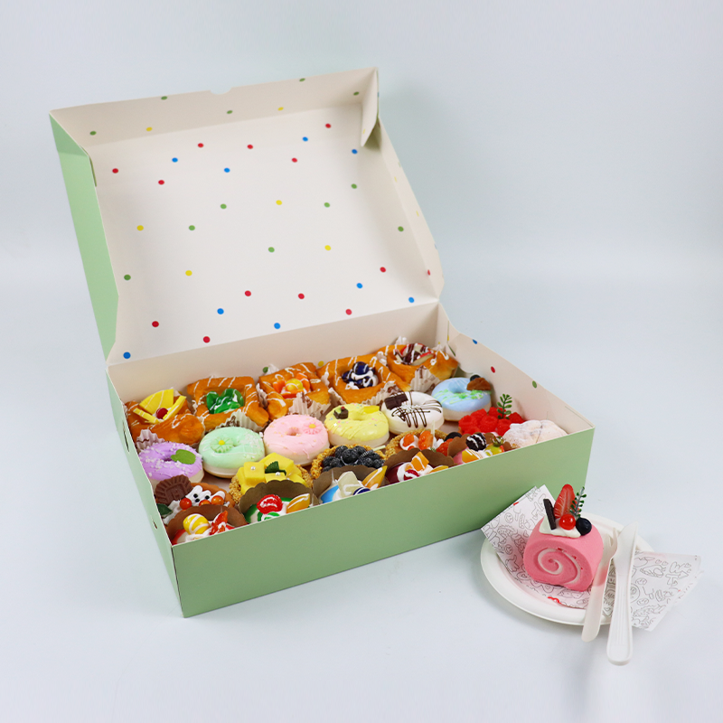 Wholesale Large Transparent Windows Birthday Cupcake Packaging Paper Cake Box