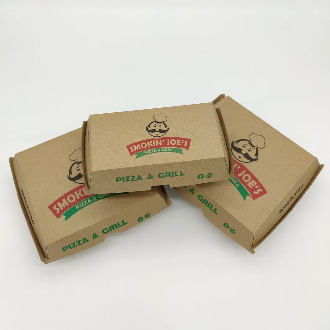Factory Wholesale Customized Printing Logo Food Grade Disposable Takeaway Meal Packaging Rectangular Corrugated Kraft Paper Fries Chicken Nuggets Burger Box