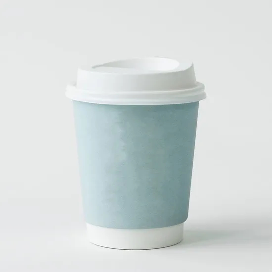 8oz 12oz Single or Double Wall to Go Cafe Coffee Cup for Hot Drink with Lid Cardboard Paper Cup