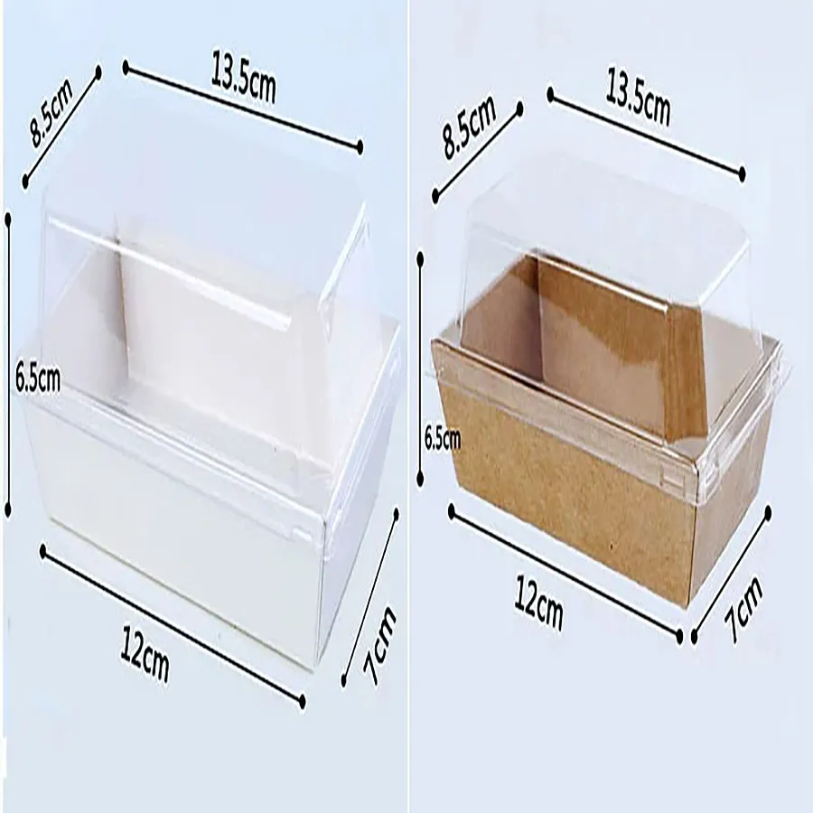 Wholesale Customized Printing Transparent Window Eco-Friendly Food Grade Cardboard Toast Wedge Container Paper Sandwich Sushi Cake Box