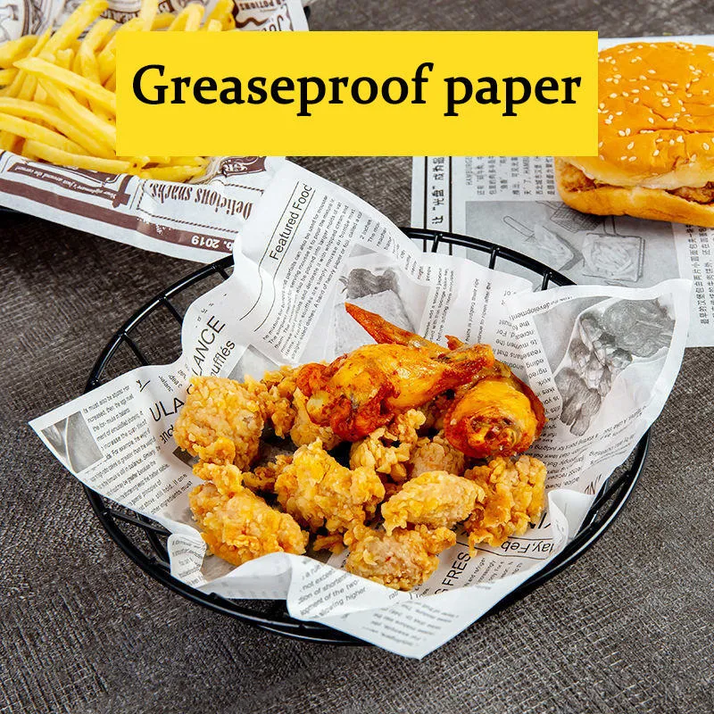 Factory Wholesale Custom Printed Size Food Safe Grade Disposable Burger Greaseproof Wrapping Coated Paper with Your Own Logo