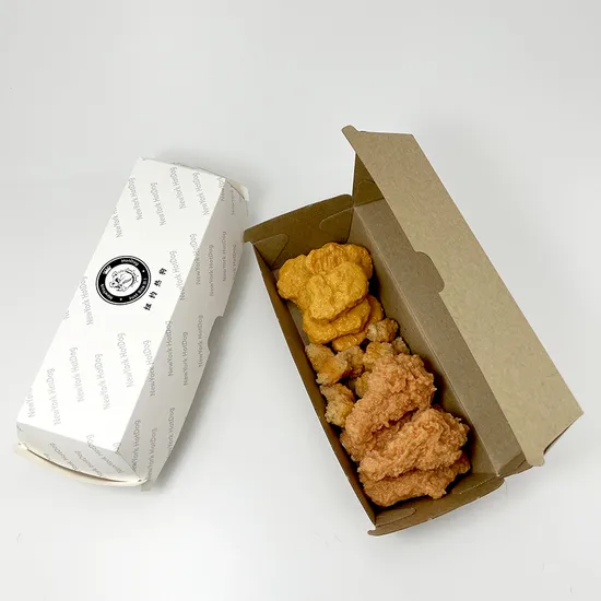 Factory Kraft Paper Burger Box Custom Recyclable Paper Hamburger Box
