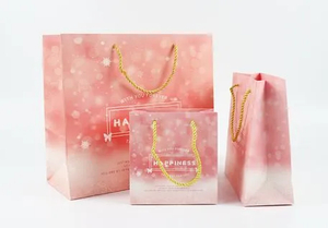 Factory Wholesale Custom Printing Luxury Personalized Degradable Recyclable Shopping Gift Cosmetic Food Packaging Kraft White Card Paper Bag with Handle