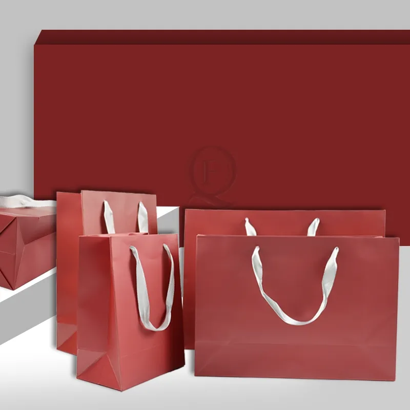 Customize High Quality Customized Design Handle Kraft Paper Shopping Bag with Logo Printed