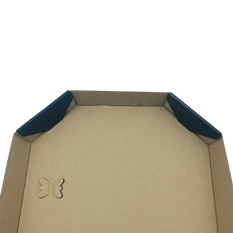 Takeaway Sexangle Corrugated Custom Printing Logo Size Wholesale Food Grade Packaging Kraft Paper Pizza Box