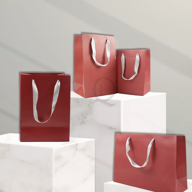 Customized Design Handle Kraft Paper Shopping Bag with Logo Printed