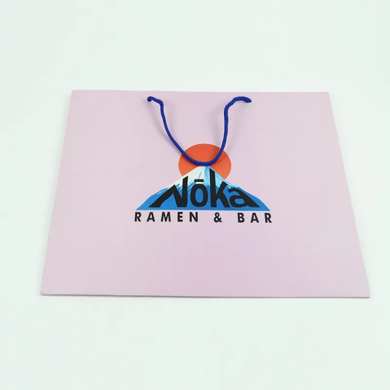 Wholesale Custom Printing Luxury Personalized Beautiful Degradable Eco-Friendly Packaging Shopping Gift Kraft White Card Food Packaging Paper Bag with Handle