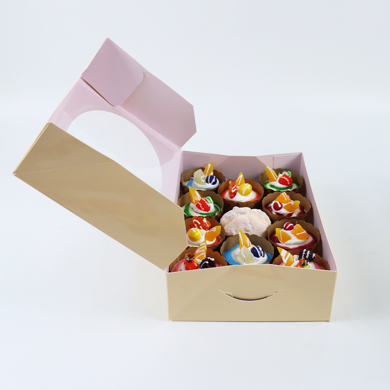 Cake Box Biodegradable Square Cardboard Paper Bento Cake Box Packaging Withlogo Printed