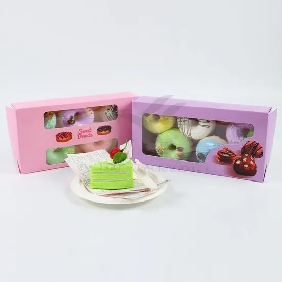 Custom Printed Food Safe Cake Bread Puff Takeaway Pastries Packing Box