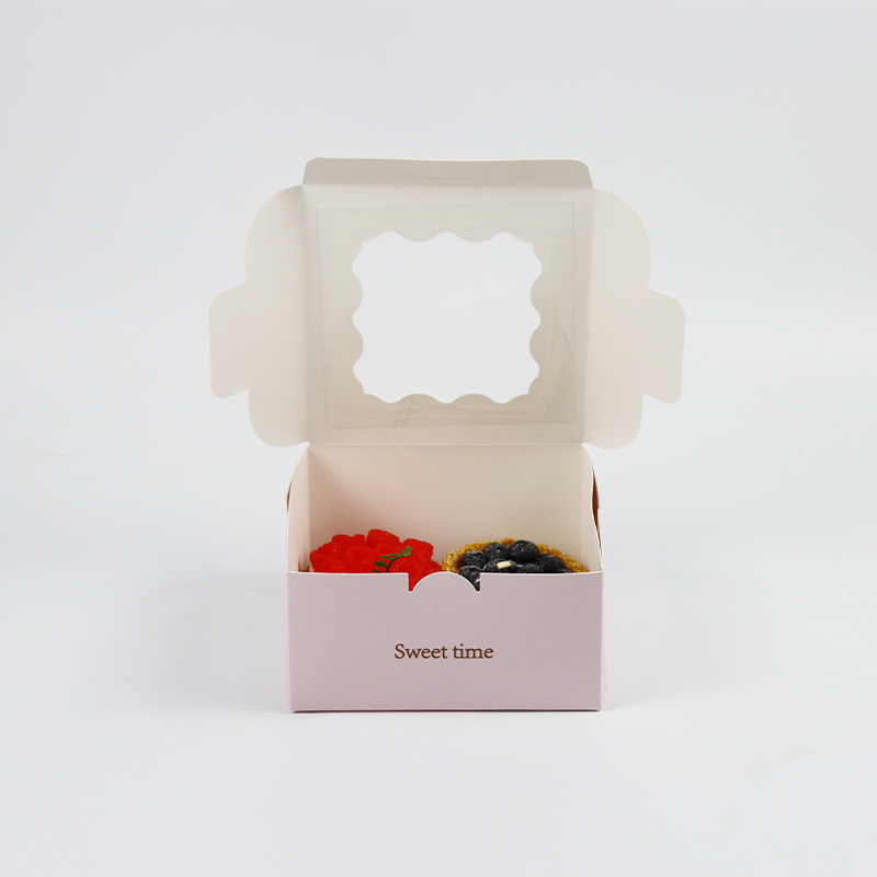 Factory Cheap Customized Printed Logo Food Grade Paper Doughnut Wholesale Custom Size Disposable Bakery Packaging Donuts Macaron Cake Packing Box 