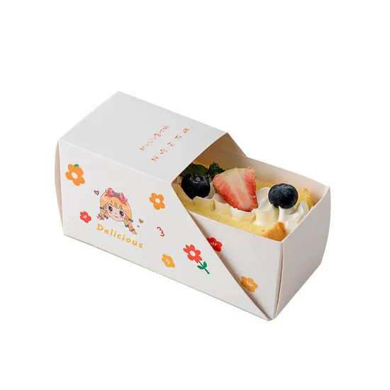 Eco-Friendly Custom Logo Printing Food Grade Portable Triangular Cardboard Sandwich Box