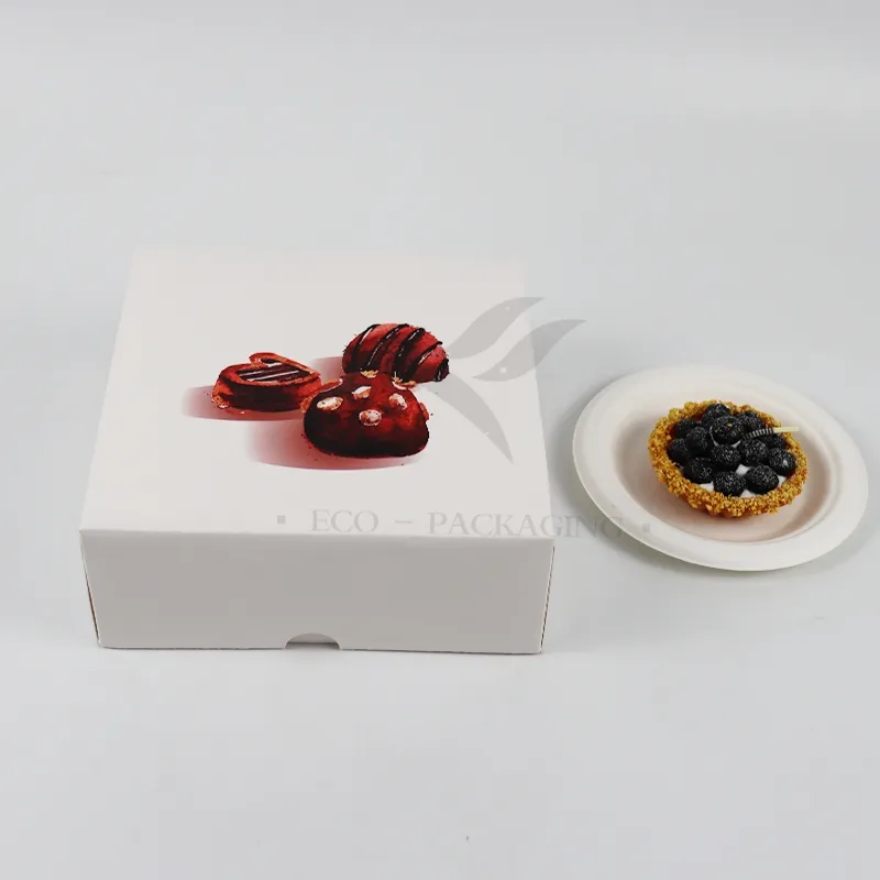 Factory Wholesale Affordable Personalized Luxury Customized Printed Logo Size Food Grade Disposable Packaging Macaron Cake Doughnut Sweet Cardboard Box