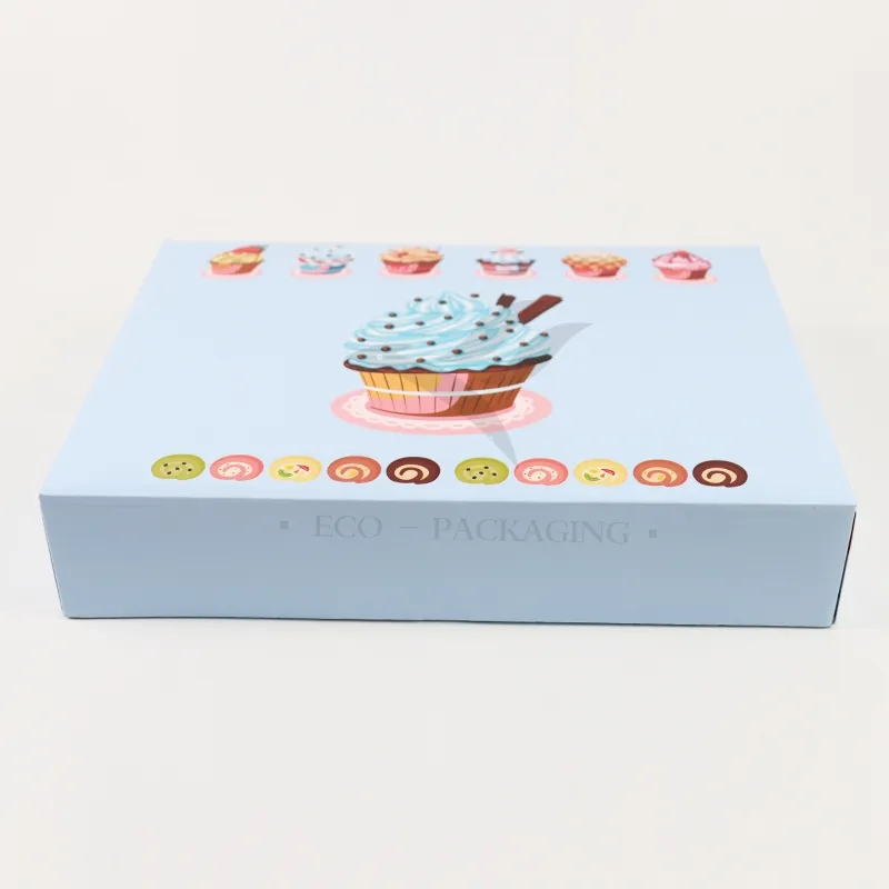 Factory Wholesale Cheap Personalized Luxury Customized Printed Logo Size Food Grade Disposable Packaging Macaron Cake Doughnut Sweet Cardboard Box