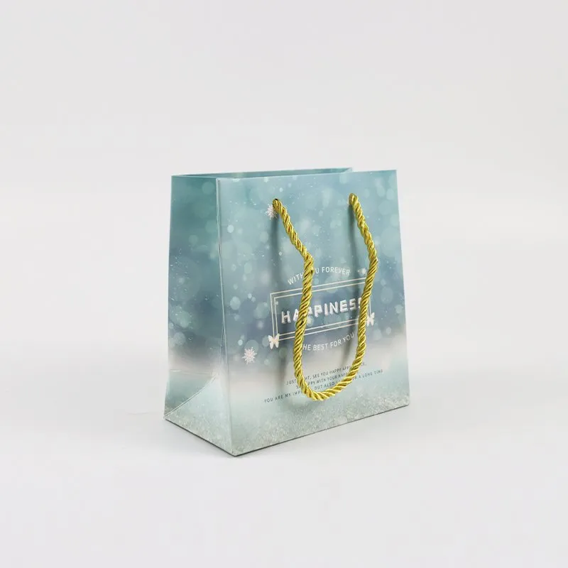 Wholesale Custom Print Luxury Personalized Degradable Recyclable Shopping Gift Fruit Food Electronic Product Packaging Kraft Cardboard Paper Bag with Handle
