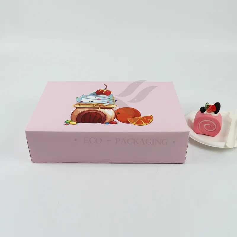 Factory Wholesale Cheap Personalized Luxury Customized Printed Logo Size Food Grade Disposable Packaging Macaron Cake Doughnut Sweet Cardboard Box