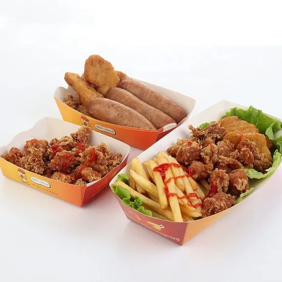 High Quality Christmas Gift Packing Hamper Customized Paper Box Tray Food Packaging Cardboard Tray Box